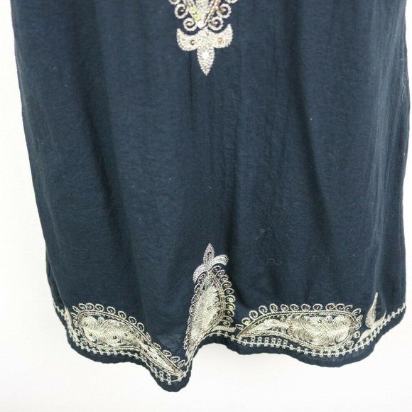 Free People Dress Sleeveless Sequins Buttons Dress - Picture 3 of 6